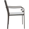 Trädgårdsstolar 6 st med dynor brun 56x59x84 cm konstrotting vidaXL – miniatyr 5