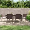 Trädgårdsstolar 6 st med dynor brun 56x59x84 cm konstrotting vidaXL – miniatyr 1