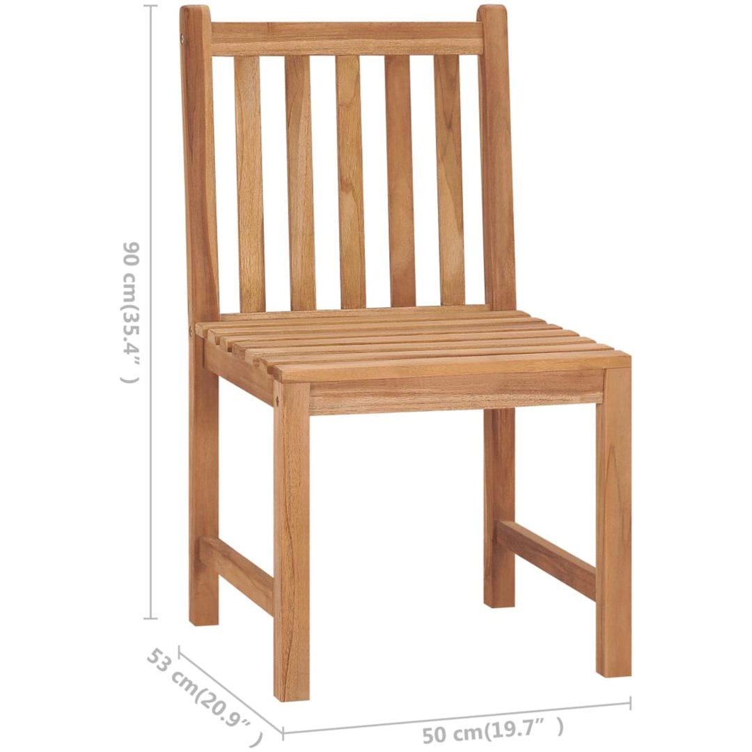 Trädgårdsstolar 6 st med dynor massiv teak vidaXL – bild 12