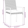 Trädgårdsstolar 6 st med dynor svart 54x62,5x89 cm konstrotting vidaXL – miniatyr 9