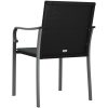 Trädgårdsstolar 6 st med dynor svart 56x59x84 cm konstrotting vidaXL – miniatyr 6