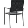 Trädgårdsstolar 6 st svart 54x62,5x89 cm konstrotting vidaXL – miniatyr 6