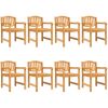 Trädgårdsstolar 8 st 58x59x88 cm massiv teak vidaXL – miniatyr 2