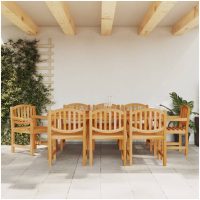 Trädgårdsstolar 8 st 58x59x88 cm massiv teak vidaXL