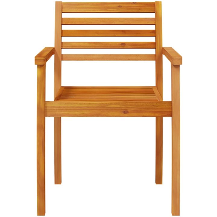 Trädgårdsstolar 8 st 59x55x85 cm massivt akaciaträ vidaXL – bild 5