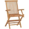 Trädgårdsstolar 8 st massiv teak vidaXL – miniatyr 2