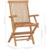 Trädgårdsstolar 8 st massiv teak vidaXL – miniatyr 7