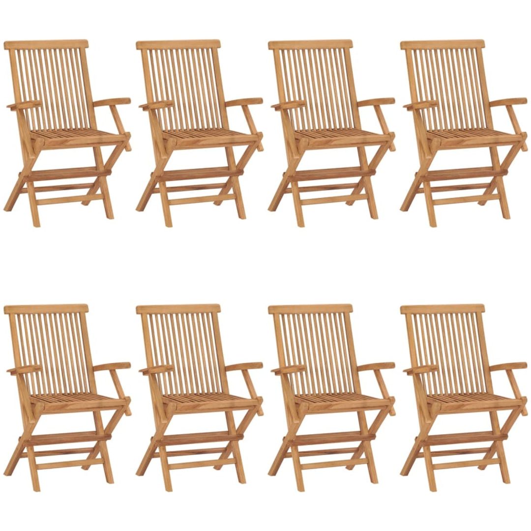 Trädgårdsstolar 8 st massiv teak vidaXL