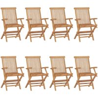 Trädgårdsstolar 8 st massiv teak vidaXL