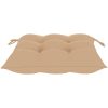 Trädgårdsstolar 8 st med beige dynor massiv teak vidaXL – miniatyr 10