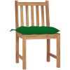 Trädgårdsstolar 8 st med dynor massiv teak vidaXL – miniatyr 3