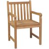 Trädgårdsstolar 8 st med gråa dynor massiv teak vidaXL – miniatyr 2