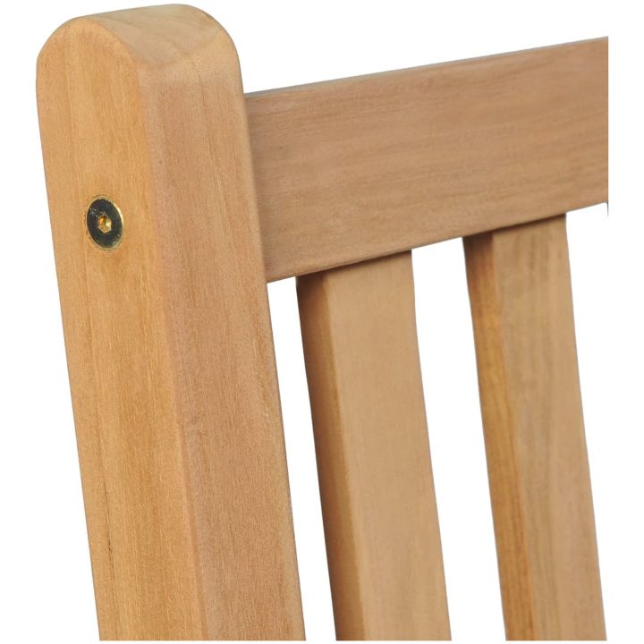 Trädgårdsstolar 8 st med gråa dynor massiv teak vidaXL – bild 4