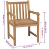 Trädgårdsstolar 8 st med röda dynor massiv teak vidaXL – miniatyr 9