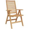 trädgårdsstolar fällbara 6 st solid teak vidaXL Standard – miniatyr 4