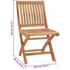 Trädgårdsstolar med antracita dynor 2 st massiv teak vidaXL – miniatyr 11