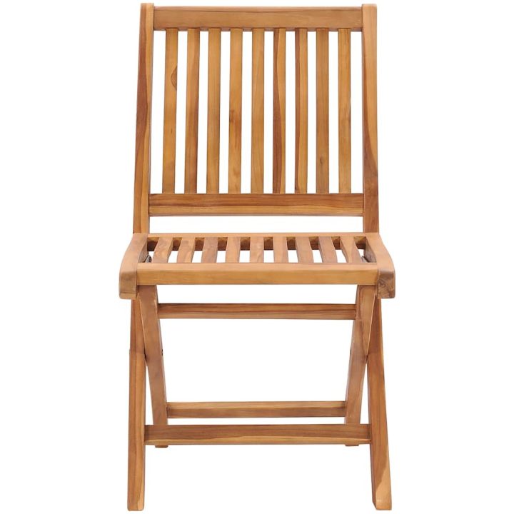 Trädgårdsstolar med antracita dynor 2 st massiv teak vidaXL – bild 4