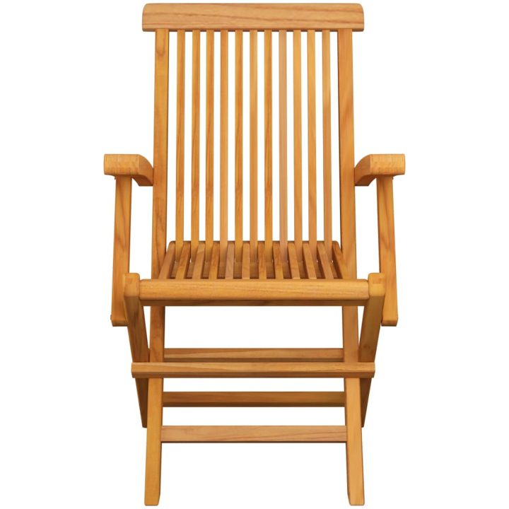 Trädgårdsstolar med antracita dynor 6 st massiv teak vidaXL – bild 5