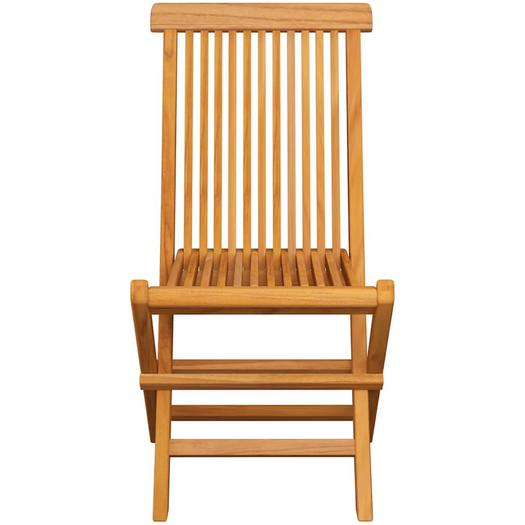 Trädgårdsstolar med antracitgråa dynor 8 st massiv teak vidaXL – bild 4