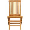 Trädgårdsstolar med beige dynor 2 st massivt teakträ vidaXL – miniatyr 4