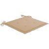 Trädgårdsstolar med beige dynor 2 st massivt teakträ vidaXL – miniatyr 7