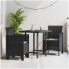 trädgårdsstolar med dynor 2 st Antracit Poly Rattan vidaXL 53 x 49 x 85 cm – miniatyr 1