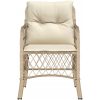 Trädgårdsstolar med dynor 2 st beige konstrotting vidaXL – miniatyr 5