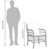 Trädgårdsstolar med dynor 2 st beige konstrotting vidaXL – miniatyr 9