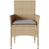 Trädgårdsstolar med dynor 2 st beige konstrotting vidaXL – miniatyr 5