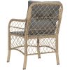 Trädgårdsstolar med dynor 2 st blandad beige konstrotting vidaXL – miniatyr 7