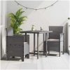 Trädgårdsstolar med dynor 2 st ljusgrå konstrotting vidaXL 53 x 49 x 85 cm – miniatyr 1