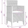 Trädgårdsstolar med Dynor 2 st Vit Poly Rattan vidaXL 53 x 49 x 85 cm – miniatyr 11