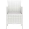 Trädgårdsstolar med Dynor 2 st Vit Poly Rattan vidaXL 53 x 49 x 85 cm – miniatyr 6