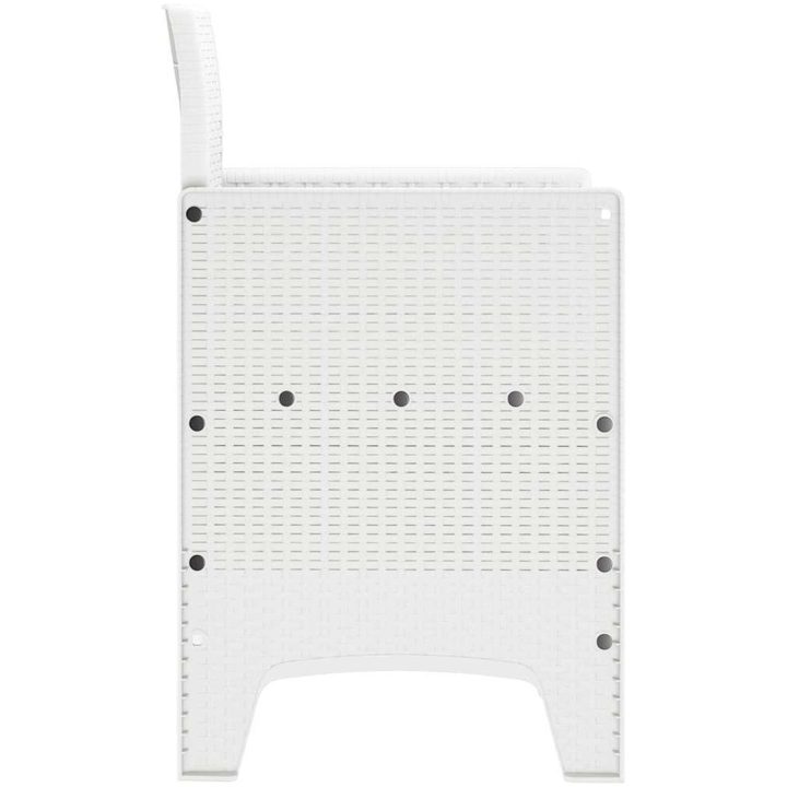 Trädgårdsstolar med Dynor 2 st Vit Poly Rattan vidaXL 53 x 49 x 85 cm – bild 7