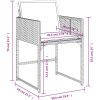 Trädgårdsstolar med dynor 4 st beige konstrotting vidaXL – miniatyr 11