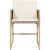 Trädgårdsstolar med dynor 4 st beige konstrotting vidaXL – miniatyr 5