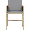 Trädgårdsstolar med dynor 4 st blandad beige konstrotting vidaXL – miniatyr 5