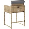 Trädgårdsstolar med dynor 4 st blandad beige konstrotting vidaXL – miniatyr 7