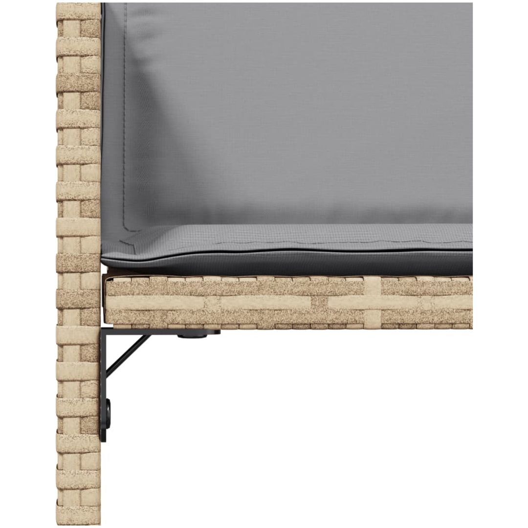 Trädgårdsstolar med dynor 4 st blandad beige konstrotting vidaXL – bild 9