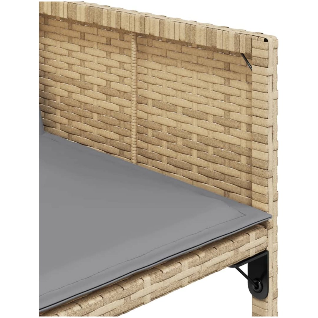 Trädgårdsstolar med dynor 4 st blandad beige konstrotting vidaXL – bild 10