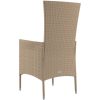 Trädgårdsstolar med dynor 4 st konstrotting beige vidaXL – miniatyr 7