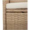 Trädgårdsstolar med dynor 4 st konstrotting beige vidaXL – miniatyr 8