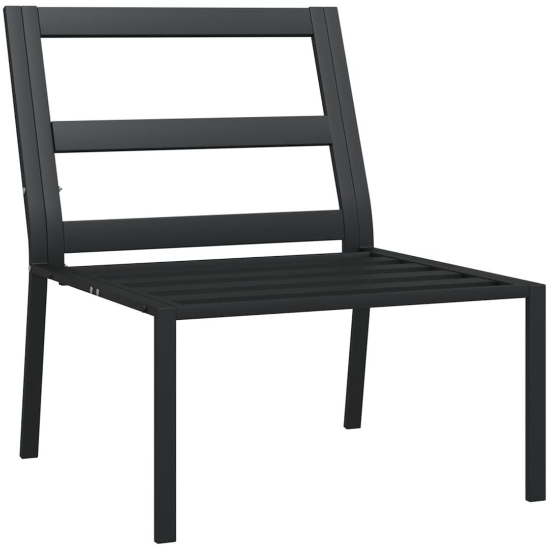 Trädgårdsstolar med grå dynor 2 st 60x74x79 cm stål vidaXL – bild 7