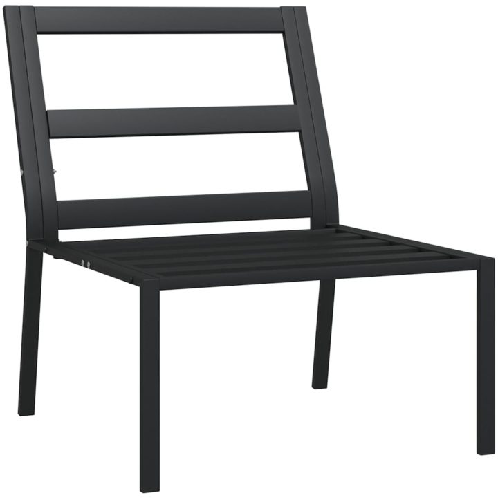 Trädgårdsstolar med grå dynor 2 st 60x74x79 cm stål vidaXL – bild 7