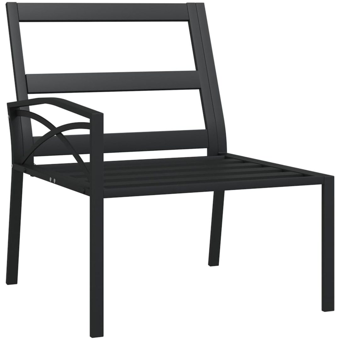 Trädgårdsstolar med grå dynor 2 st 62x75x79 cm stål vidaXL – bild 7