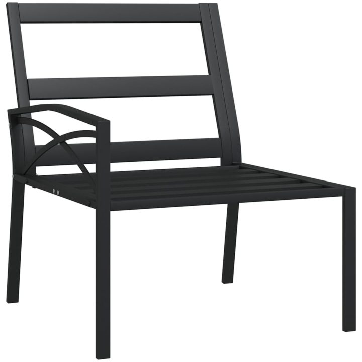 Trädgårdsstolar med grå dynor 2 st 62x75x79 cm stål vidaXL – bild 7