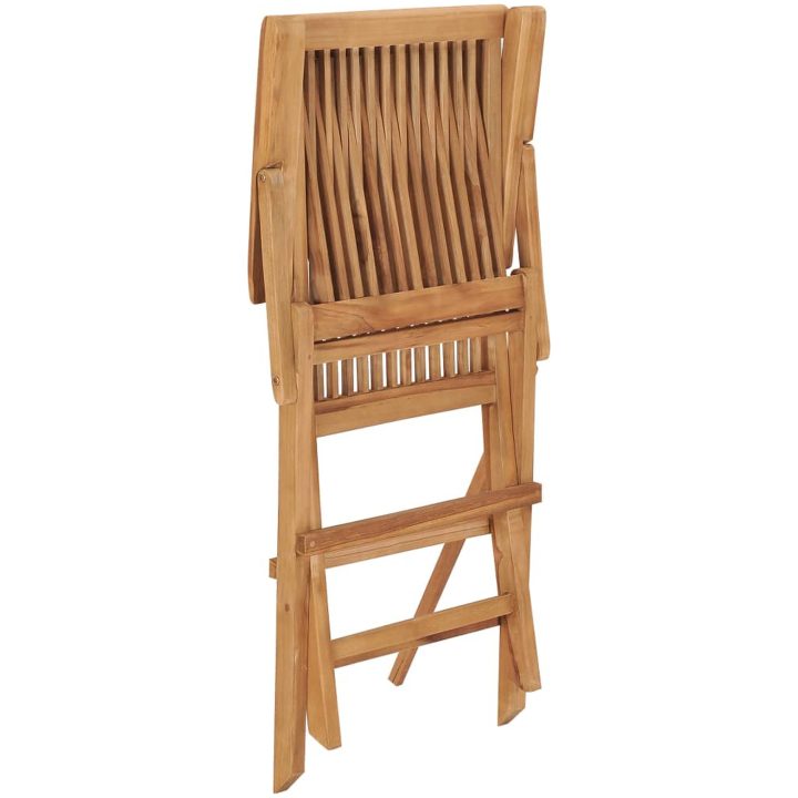 Trädgårdsstolar med gräddvita dynor 2 st massivt teakträ vidaXL – bild 6