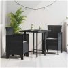 Trädgårdsstolar med kuddar 2 st Antracit Poly Rattan vidaXL 53 x 49 x 85 cm – miniatyr 1