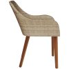 Trädgårdsstolar med Kuddar 2 st Beige Poly Rattan vidaXL Medium – miniatyr 6