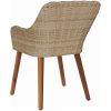 Trädgårdsstolar med Kuddar 2 st Beige Poly Rattan vidaXL Medium – miniatyr 7